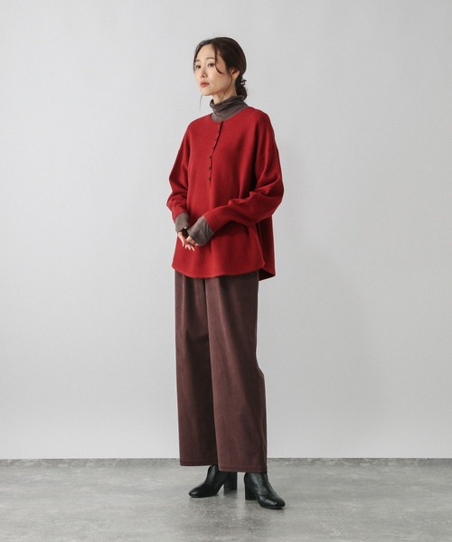 GLOBAL WORK(グローバルワーク)の「フワフワHugme2WAY/598046(ニット/セーター・レディース・レッド/キャメル/ライトグレー・LARGE/MEDIUM)」の18枚目の写真