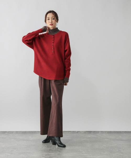 GLOBAL WORK(グローバルワーク)の「フワフワHugme2WAY/598046(ニット/セーター・レディース・レッド/キャメル/ライトグレー・LARGE/MEDIUM)」の19枚目の写真