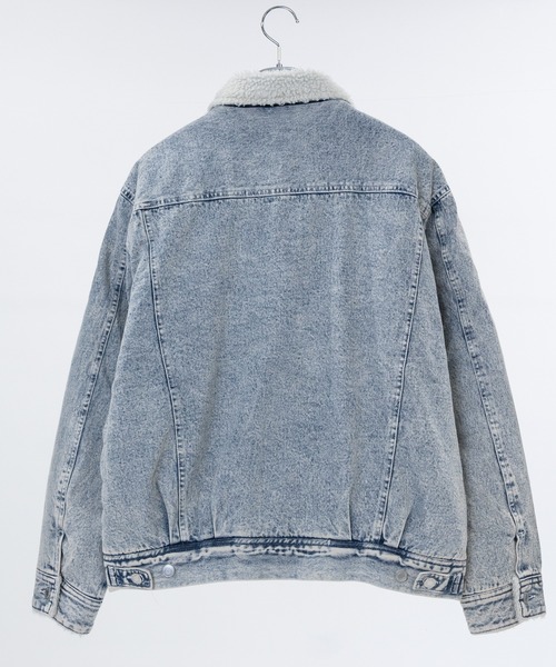 JOHN'S CLOSET（ジョンズクローゼット）の「【15】ヴィンテージライク 裏ボア デニムジャケット（デニムジャケット・メンズ・サックスブルー/ブルー/ブラック・MEDIUM/LARGE/X-LARGE）」の5枚目の写真