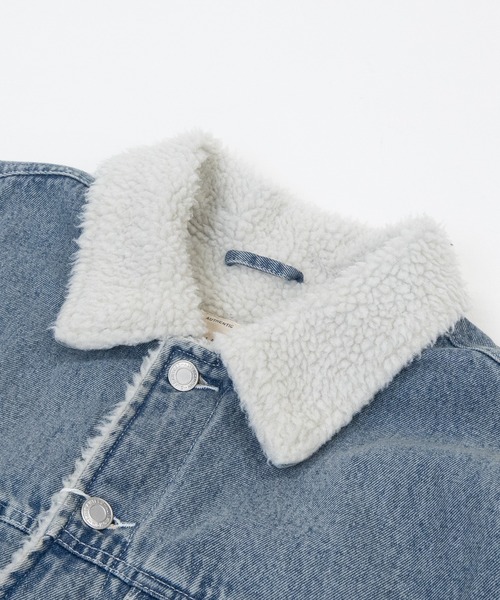 JOHN'S CLOSET（ジョンズクローゼット）の「【15】ヴィンテージライク 裏ボア デニムジャケット（デニムジャケット・メンズ・サックスブルー/ブルー/ブラック・MEDIUM/LARGE/X-LARGE）」の19枚目の写真