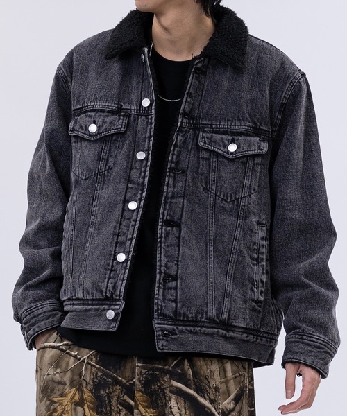 【廃盤品】  デニムボアジャケット ジョングク着用 セール】【13】裏ボア デニムジャケット（デニムジャケット）｜JOHN'S