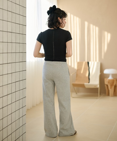 LAULEN(ローレン)の「openwork french sleeve tee /オープンワークフレンチスリーブTシャツ(Tシャツ/カットソー・レディース・ブラウン/ホワイト/ブラック・FREE)」の12枚目の写真