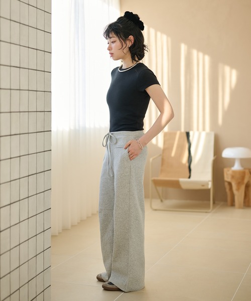 LAULEN(ローレン)の「openwork french sleeve tee /オープンワークフレンチスリーブTシャツ(Tシャツ/カットソー・レディース・ブラウン/ホワイト/ブラック・FREE)」の22枚目の写真