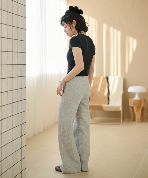 LAULEN(ローレン)の「openwork french sleeve tee /オープンワークフレンチスリーブTシャツ(Tシャツ/カットソー・レディース・ブラウン/ホワイト/ブラック・FREE)」の11枚目の写真