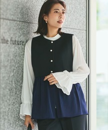 Elura | ≪入卒/セレモニー/通勤≫ダンボールペプラムジレ(その他アウター)