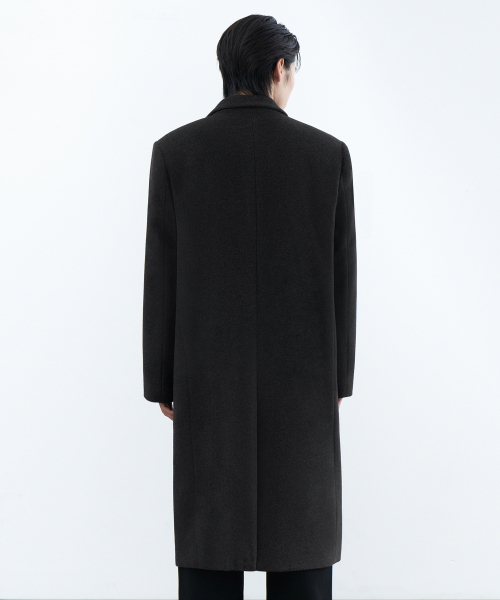 MUSINSA STANDARD（ムシンサスタンダード）の「カシミヤブレンドマスキュリンチェスターフィールドロングコート[チャコールグレー]（チェスターコート・メンズ・その他・XX-LARGE/MEDIUM/LARGE/X-LARGE）」の3枚目の写真