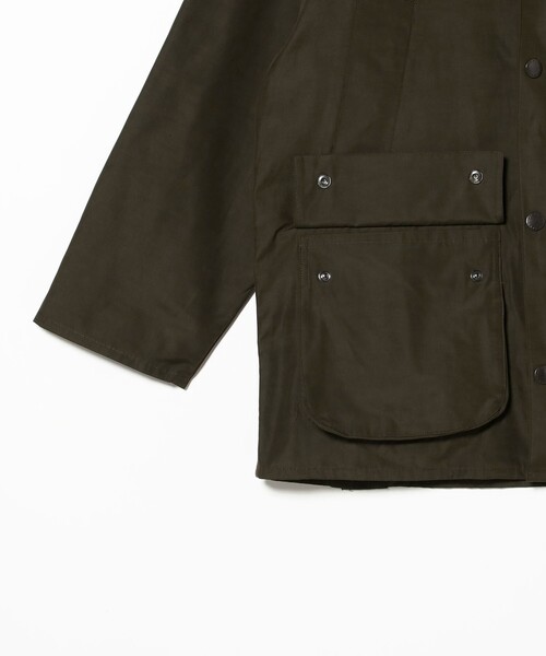 Barbour（バブアー）の「【別注】Barbour / BEDALE CLASSIC FIT ポリエステルコットン ピーチスキン ジャケット（ブルゾン・メンズ・ブラック/オリーブ・34/36/38/42/44/40）」の5枚目の写真