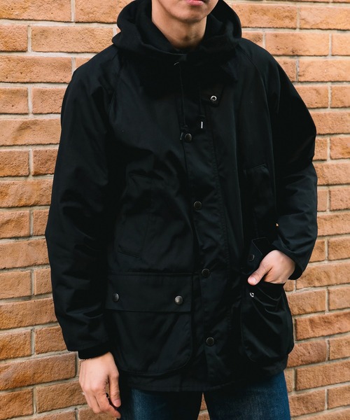 Barbour（バブアー）の「【別注】Barbour / BEDALE CLASSIC FIT ポリエステルコットン ピーチスキン ジャケット（ブルゾン・メンズ・ブラック/オリーブ・34/36/38/42/44/40）」の19枚目の写真