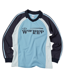 TRAVEL（トラベル）の「Workshop Jersey Long Sleeve Blue（Tシャツ/カットソー・メンズ）」