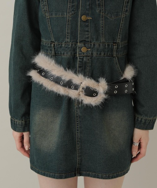 3.3 Field Trip （3.3フィールドトリップ）の「3.3Field Trip／ファーベルト（ベルト・レディース・ライトベージュ・ONE SIZE）」の11枚目の写真