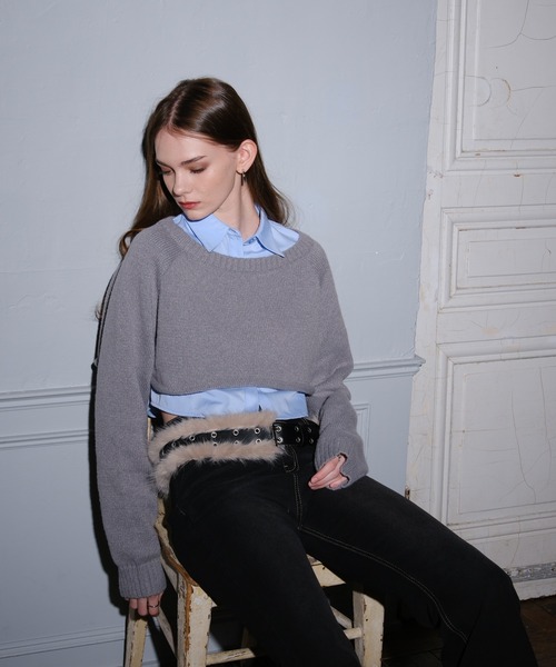 3.3 Field Trip （3.3フィールドトリップ）の「3.3Field Trip／ファーベルト（ベルト・レディース・ライトベージュ・ONE SIZE）」の5枚目の写真