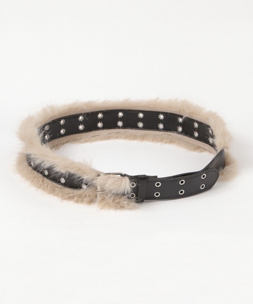 3.3 Field Trip （3.3フィールドトリップ）の「3.3Field Trip／ファーベルト（ベルト・レディース・ライトベージュ・ONE SIZE）」の14枚目の写真