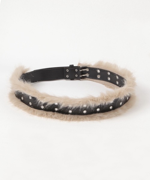 3.3 Field Trip （3.3フィールドトリップ）の「3.3Field Trip／ファーベルト（ベルト・レディース・ライトベージュ・ONE SIZE）」の15枚目の写真