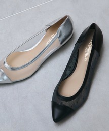 RUIRUE BOUTIQUE（ルイルエブティック）の「ポインテッドトゥ シアー フラットパンプス | 靴 / パンプス / ぺたんこパンプス / フラットヒール / 低ヒールパンプス（パンプス）」