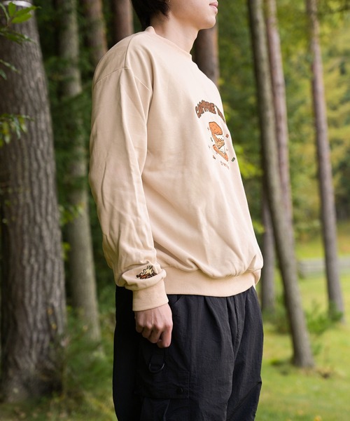 S'more（スモア）の「Campfire Treat Embroidery Sweat キャンプファイヤートリート刺繍スウェット（スウェット・レディース・ネイビー/ベージュ/ライトグレー・SMALL/MEDIUM/X-LARGE/LARGE）」の6枚目の写真