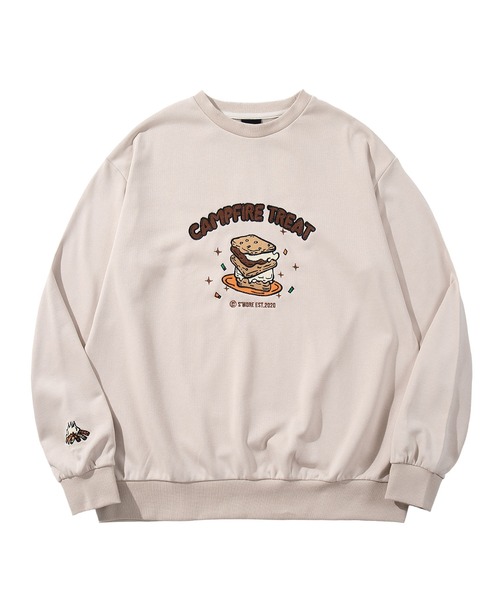 S'more（スモア）の「Campfire Treat Embroidery Sweat キャンプファイヤートリート刺繍スウェット（スウェット・レディース・ネイビー/ベージュ/ライトグレー・SMALL/MEDIUM/X-LARGE/LARGE）」の16枚目の写真