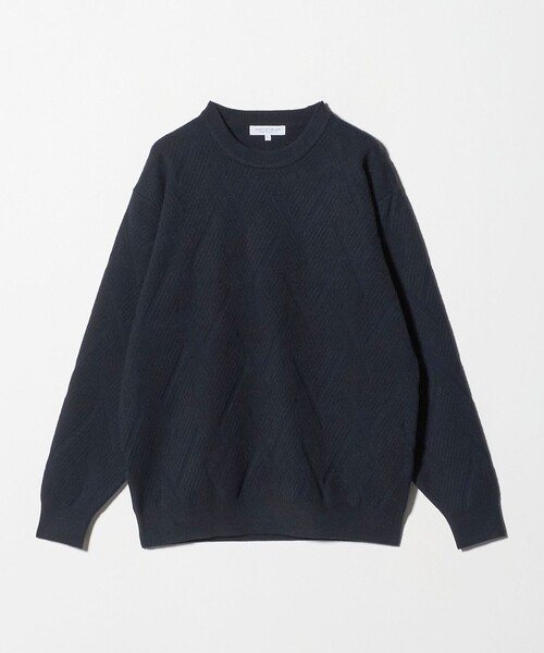 A DAY IN THE LIFE UNITED ARROWS(アデイインザライフユナイテッドアローズ)の「ミドルゲージ リンクス クルーネックニット-ウォッシャブル-<A DAY IN THE LIFE>(ニット/セーター・メンズ・ターコイズブルー系/ホワイト/ネイビー・M/L)」の2枚目の写真