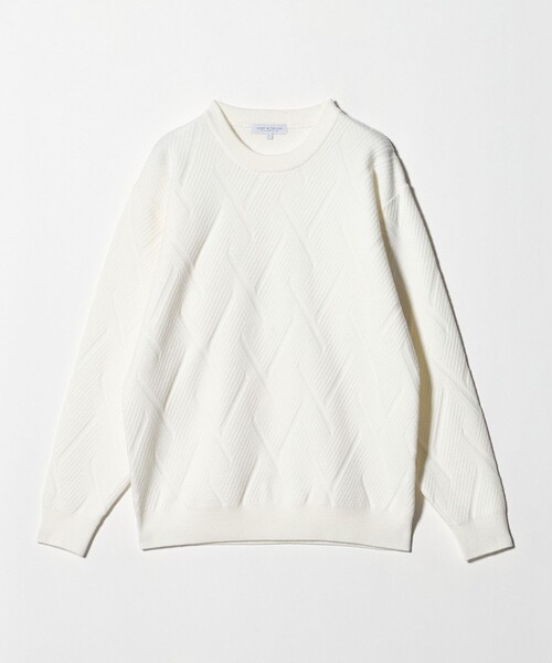 A DAY IN THE LIFE UNITED ARROWS(アデイインザライフユナイテッドアローズ)の「ミドルゲージ リンクス クルーネックニット-ウォッシャブル-<A DAY IN THE LIFE>(ニット/セーター・メンズ・ターコイズブルー系/ホワイト/ネイビー・M/L)」の1枚目の写真