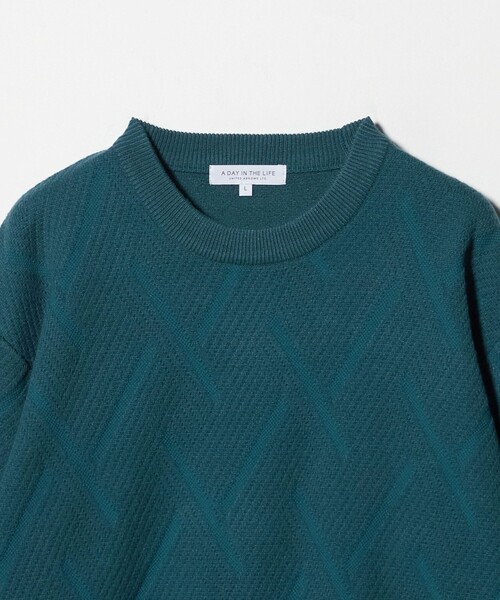 A DAY IN THE LIFE UNITED ARROWS(アデイインザライフユナイテッドアローズ)の「ミドルゲージ リンクス クルーネックニット-ウォッシャブル-<A DAY IN THE LIFE>(ニット/セーター・メンズ・ターコイズブルー系/ホワイト/ネイビー・M/L)」の16枚目の写真