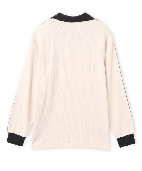 adidas(アディダス)の「adidas WAFFLE LONG SLEEVE POLO / アディダス ワッフル ロング スリーブ ポロ【SP】(ポロシャツ・メンズ・ホワイト・XS/S/M/L/XL/XXL)」の8枚目の写真