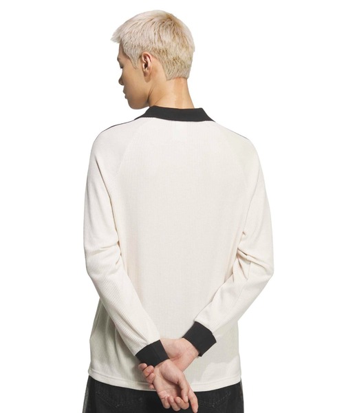 adidas(アディダス)の「adidas WAFFLE LONG SLEEVE POLO / アディダス ワッフル ロング スリーブ ポロ【SP】(ポロシャツ・メンズ・ホワイト・XS/S/M/L/XL/XXL)」の9枚目の写真