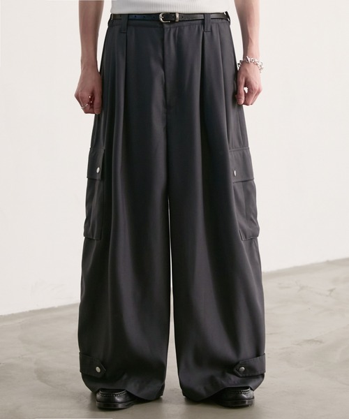 LUENNA】Wide Leg Cargo Pants / ワイドレッグカーゴパンツ（カーゴ