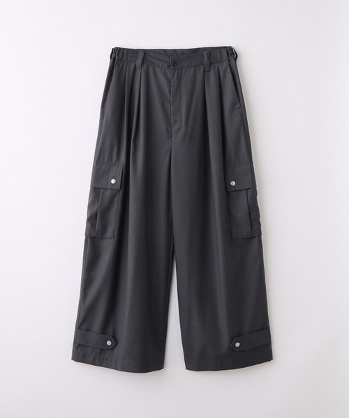 LUENNA（ルエナ）の「【LUENNA】Wide Leg Cargo Pants / ワイドレッグカーゴパンツ（カーゴパンツ・メンズ・グレー/ブラック・L/M/S）」の8枚目の写真
