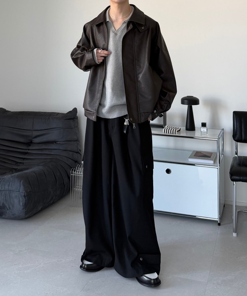 LUENNA（ルエナ）の「【LUENNA】Wide Leg Cargo Pants / ワイドレッグカーゴパンツ（カーゴパンツ・メンズ・グレー/ブラック・L/M/S）」の19枚目の写真