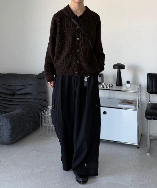 LUENNA（ルエナ）の「【LUENNA】Wide Leg Cargo Pants / ワイドレッグカーゴパンツ（カーゴパンツ・メンズ・グレー/ブラック・L/M/S）」の20枚目の写真