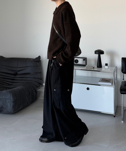 LUENNA（ルエナ）の「【LUENNA】Wide Leg Cargo Pants / ワイドレッグカーゴパンツ（カーゴパンツ・メンズ・グレー/ブラック・L/M/S）」の21枚目の写真