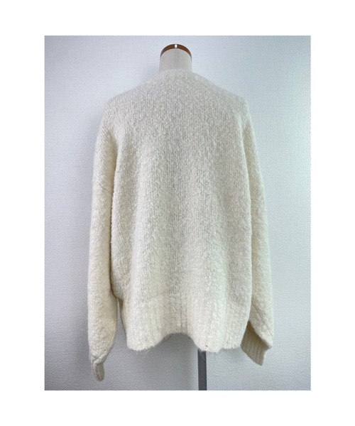 Rydia(リディア)の「ブークレニットカーディガン(ニット/セーター・レディース・スミクロ/ベージュ/アイボリー・M)」の5枚目の写真