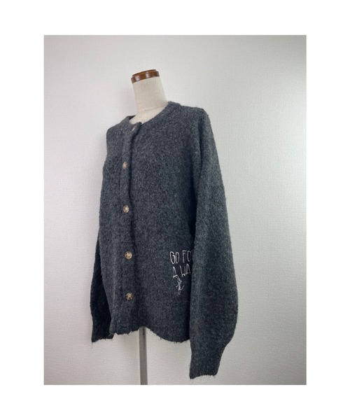 Rydia(リディア)の「ブークレニットカーディガン(ニット/セーター・レディース・スミクロ/ベージュ/アイボリー・M)」の9枚目の写真