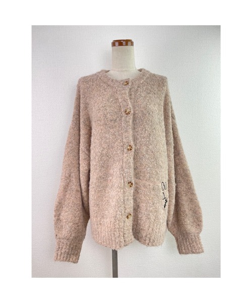 Rydia(リディア)の「ブークレニットカーディガン(ニット/セーター・レディース・スミクロ/ベージュ/アイボリー・M)」の12枚目の写真