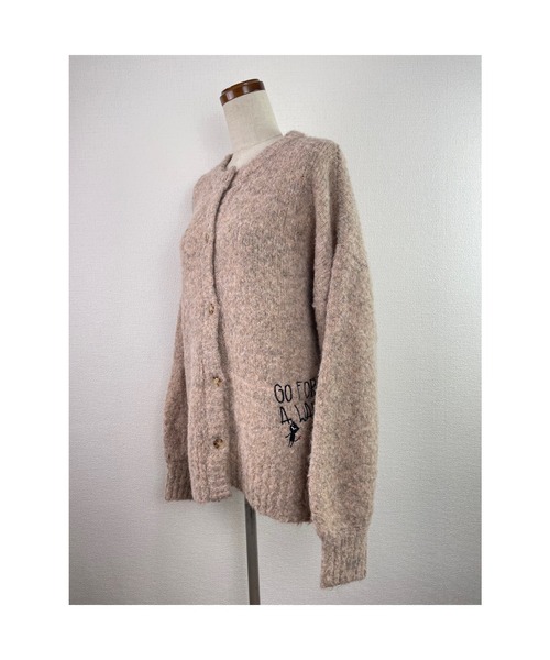 Rydia(リディア)の「ブークレニットカーディガン(ニット/セーター・レディース・スミクロ/ベージュ/アイボリー・M)」の13枚目の写真