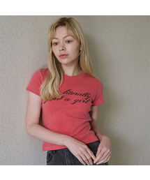 ピグメントロゴ半袖Tシャツ（ダスティピンク）