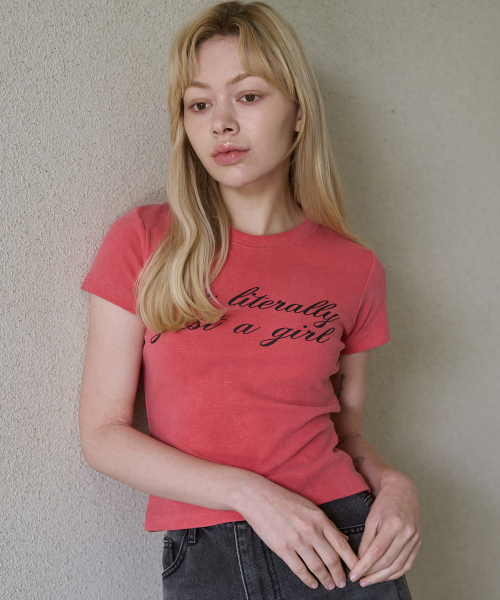 5OML（オーオーエムエル）の「ピグメントロゴ半袖Tシャツ（ダスティピンク）（Tシャツ/カットソー・レディース・ピンク・LARGE/MEDIUM）」の2枚目の写真