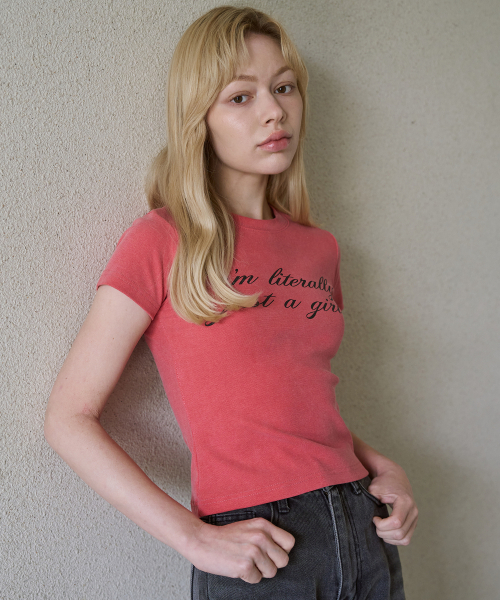 5OML（オーオーエムエル）の「ピグメントロゴ半袖Tシャツ（ダスティピンク）（Tシャツ/カットソー・レディース・ピンク・LARGE/MEDIUM）」の3枚目の写真