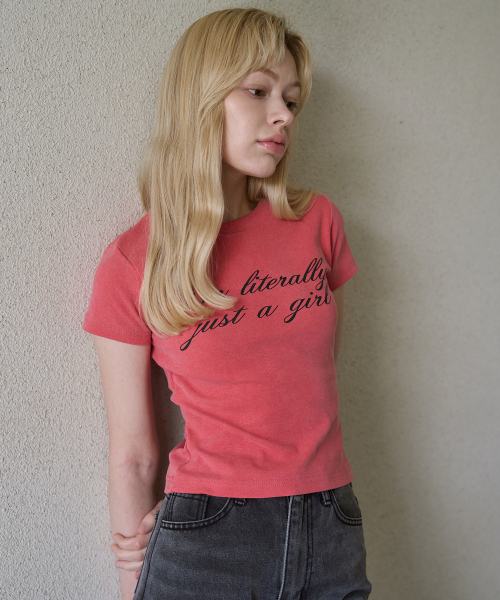 5OML（オーオーエムエル）の「ピグメントロゴ半袖Tシャツ（ダスティピンク）（Tシャツ/カットソー・レディース・ピンク・LARGE/MEDIUM）」の4枚目の写真