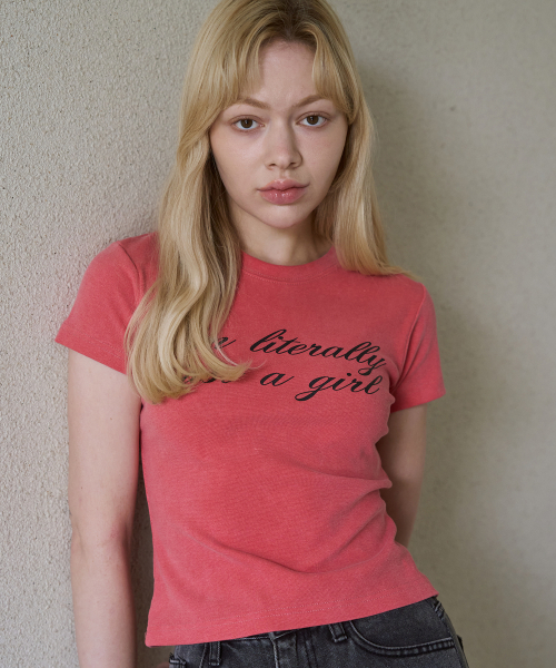 5OML（オーオーエムエル）の「ピグメントロゴ半袖Tシャツ（ダスティピンク）（Tシャツ/カットソー・レディース・ピンク・LARGE/MEDIUM）」の5枚目の写真