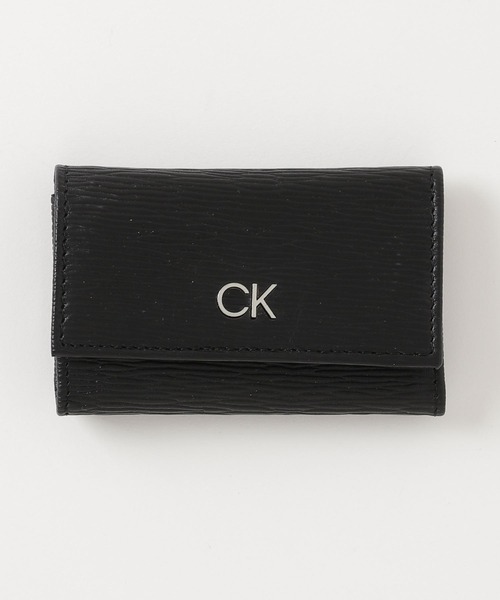 Calvin Klein（カルバン・クライン）の「Calvin Klein / カルバンクライン　ワンポイント レザーキーケース（キーケース/キーアクセサリー・メンズ・ブラック・FREE）」の2枚目の写真