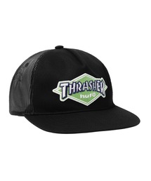 HUF（ハフ）の「HUF X THRASHER LOGO TWILL TRUCKER（キャップ）」