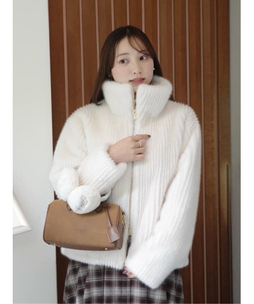 Twila Faux Fur Zip Jacket（ブルゾン）｜Her lip to（ハーリップ