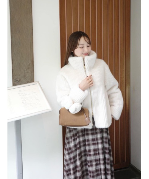 Twila Faux Fur Zip Jacket（ブルゾン）｜Her lip to（ハーリップ