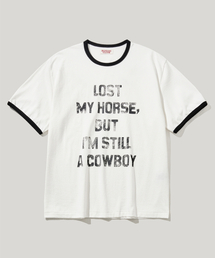 RUSTICCLUB（ラスティッククラブ）の「RC LOST MY HORSE RINGER T-SHIRT_WHITE/BLACK（Tシャツ/カットソー）」