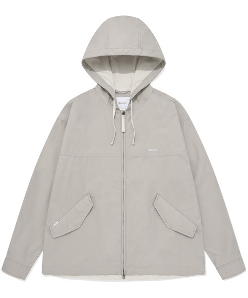 COVERNAT(カバーナット)の「コットンフードパーカージャケットライトグレー(ナイロンジャケット・レディース・その他・MEDIUM/LARGE/SMALL/X-LARGE/XX-LARGE)」の1枚目の写真