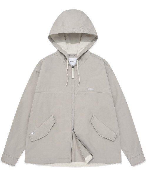 COVERNAT(カバーナット)の「コットンフードパーカージャケットライトグレー(ナイロンジャケット・レディース・その他・MEDIUM/LARGE/SMALL/X-LARGE/XX-LARGE)」の3枚目の写真