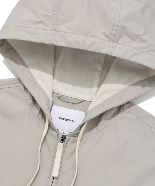 COVERNAT(カバーナット)の「コットンフードパーカージャケットライトグレー(ナイロンジャケット・レディース・その他・MEDIUM/LARGE/SMALL/X-LARGE/XX-LARGE)」の4枚目の写真