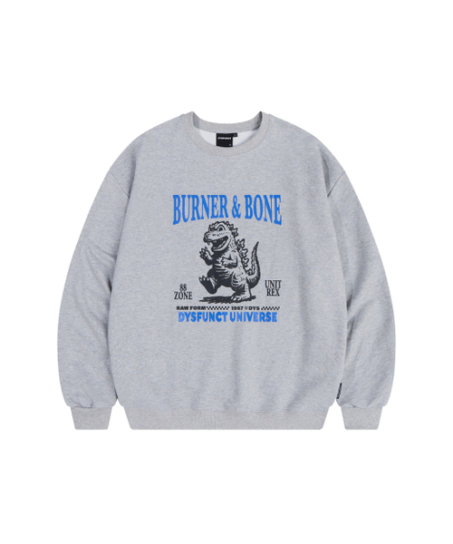 DYSFUNCT(ディスファンクト)の「BURNER & BONE SWEATSHIRT (GRAY)(パーカー・メンズ・その他・MEDIUM/LARGE)」の1枚目の写真