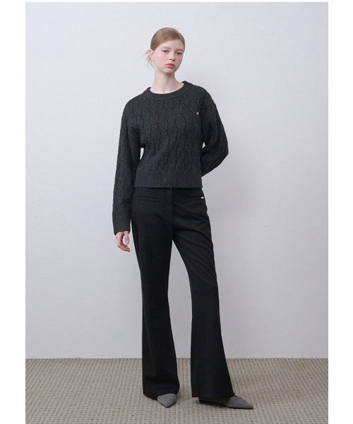 MICANE(ミケーネ)の「ジュニパーツイストウールニット(ニット/セーター・レディース・クリーム/チャコール・SMALL/MEDIUM/LARGE/X-LARGE)」の13枚目の写真