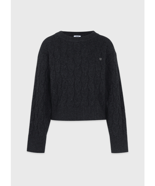 MICANE(ミケーネ)の「ジュニパーツイストウールニット(ニット/セーター・レディース・クリーム/チャコール・SMALL/MEDIUM/LARGE/X-LARGE)」の16枚目の写真